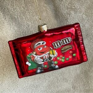 M&M'S Festive Red Glass Ornament